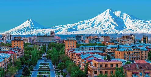 view of mountain Ararat and Yerevan city 23 4 2018