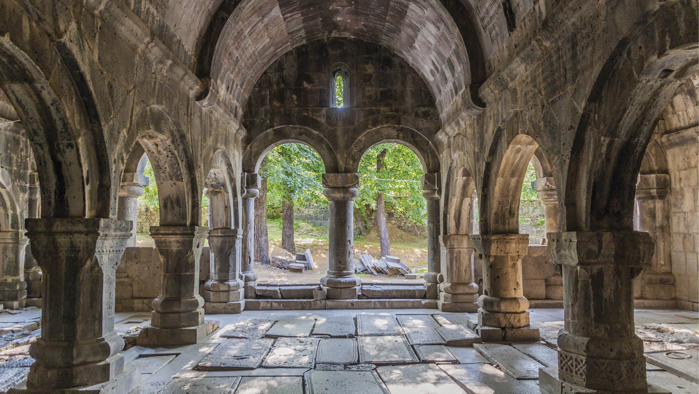Interior of Sanahin monastery in northern Armenia