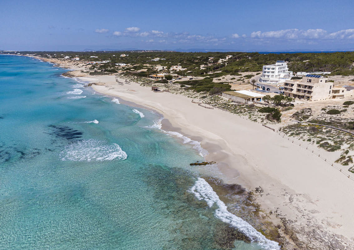 Es Arenals, Migjorn beach, Formentera, Pitiusas Islands, Balearic Community, Spain