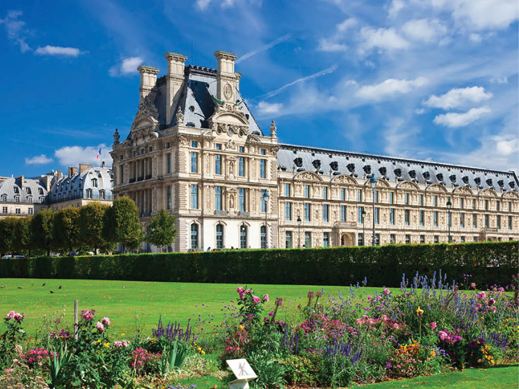 Beautiful view of Louvre museum, Paris, France 