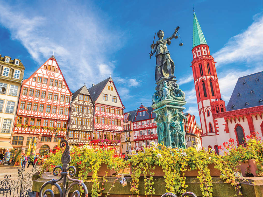 Frankfurt, Germany Old Town skyline 