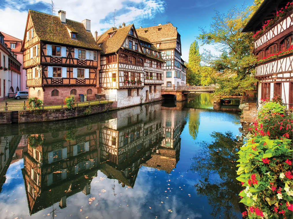 Traditional half-timbered houses in La Petite France district, Strasbourg, France