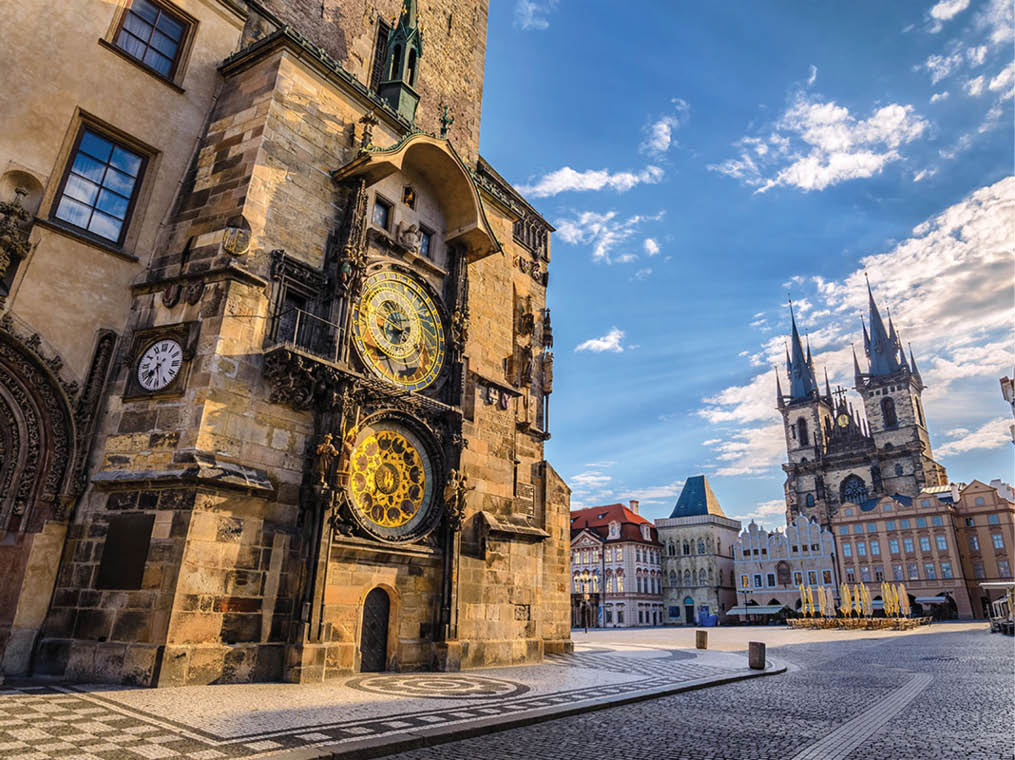Prague old town square and Astronomical Clock Tower, Prague, Czech Republic