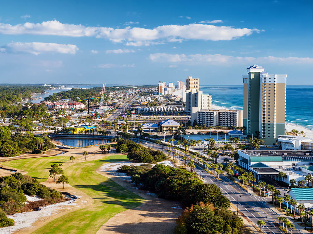 Panama City Beach, Florida, view of Front Beach Road