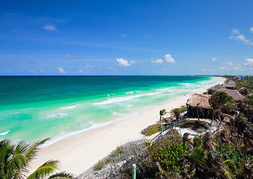 Landscape of Sian Ka'an Biosphere Reserve in Mexico