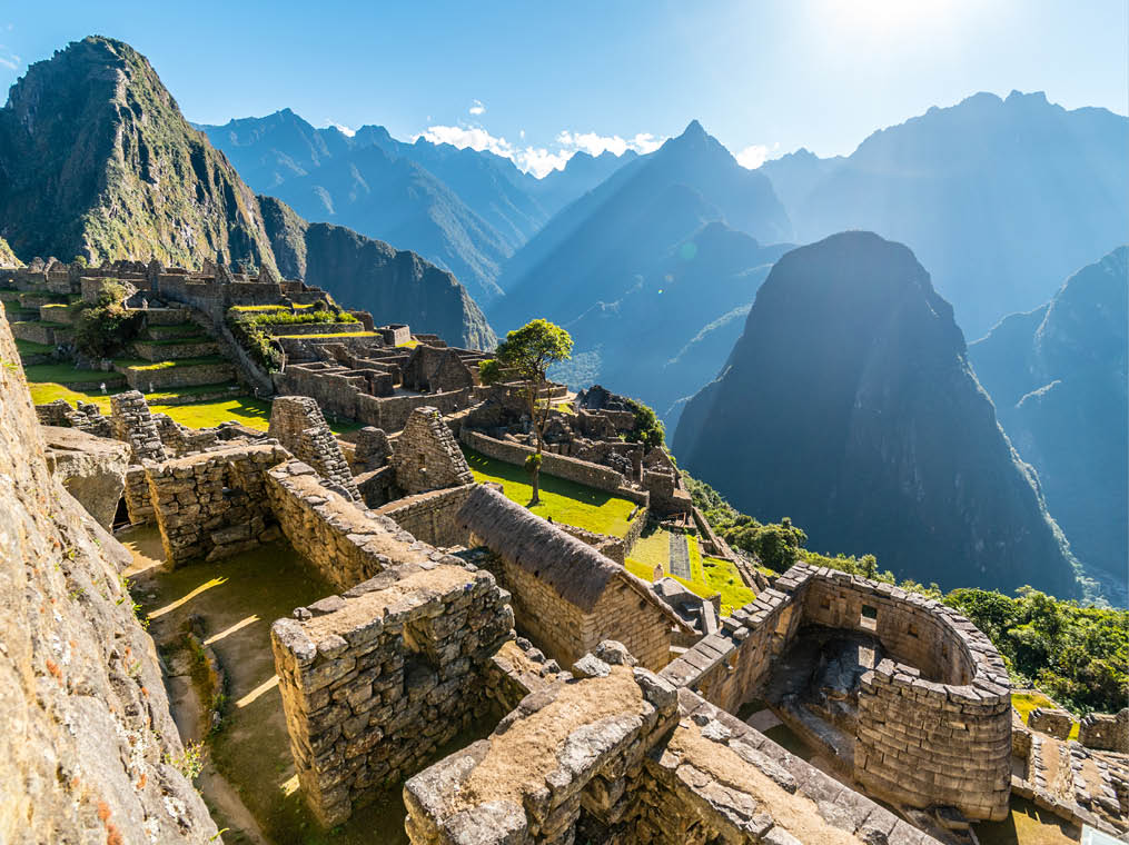 Temple of the Sun, Machu Picchu site, Cusco, Peru, South America