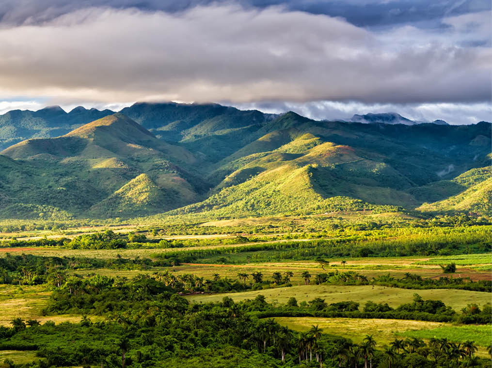 Valle de los Ingenios (Valley sugar mills) in Cuba, a famous tourist destination and a major sugarcane growing area  Trinidad 