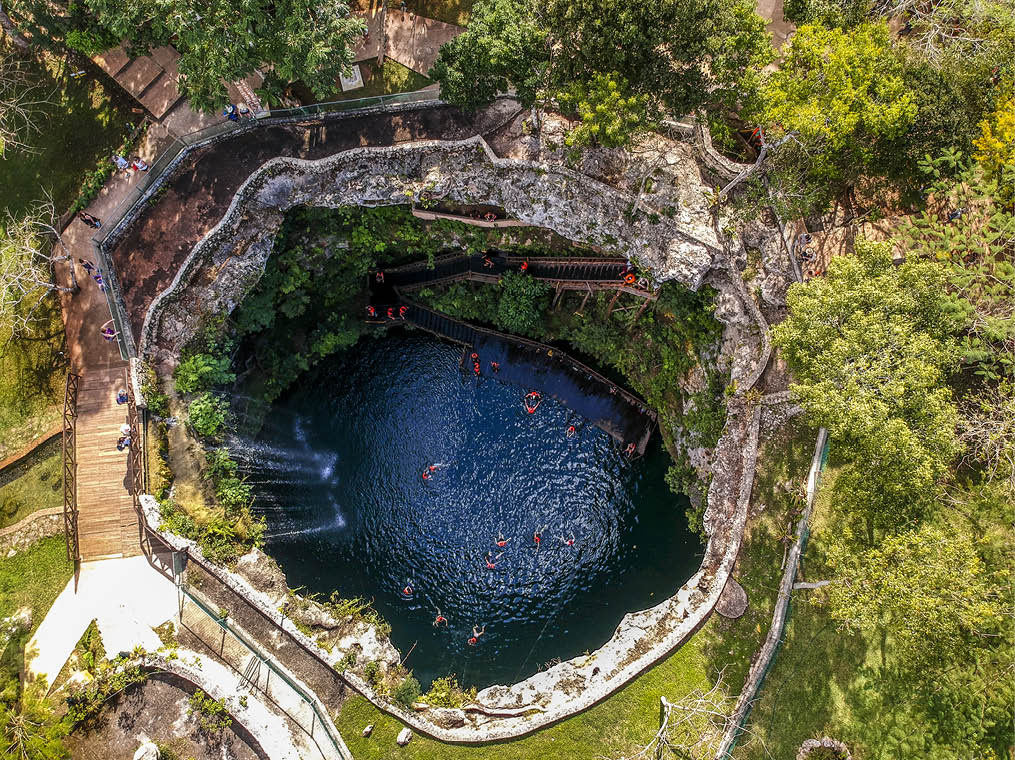 Drone photograph of Cancún, Mexico and other surrounding areas 