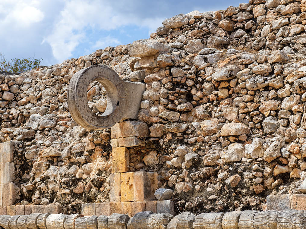 A Maya ball game ring in the archaeological site of Chichen Itza, Yucatan, Mexico 
