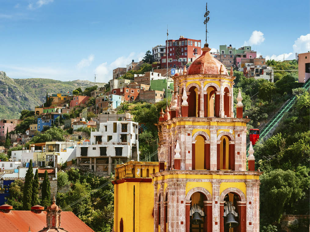 Bell Tower of Basilica de Nuestra Señora de Guanajuato, Mexico 