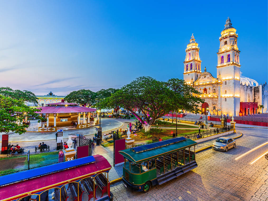 Campeche, Mexico  Independence Plaza in the Old Town of San Francisco de Campeche 