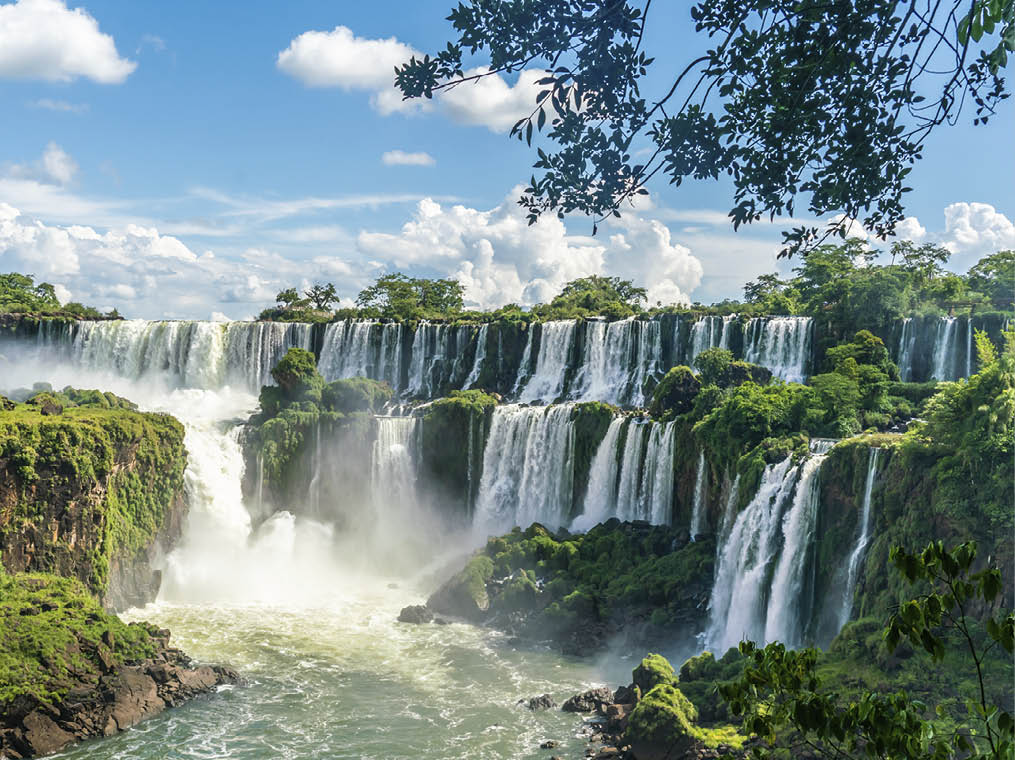Part of The Iguazu Falls seen from the Argentinian National Park