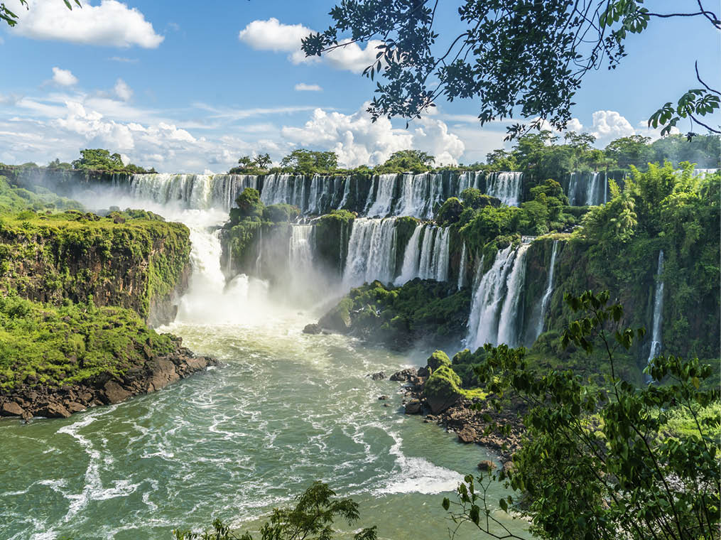 Part of The Iguazu Falls seen from the Argentinian National Park