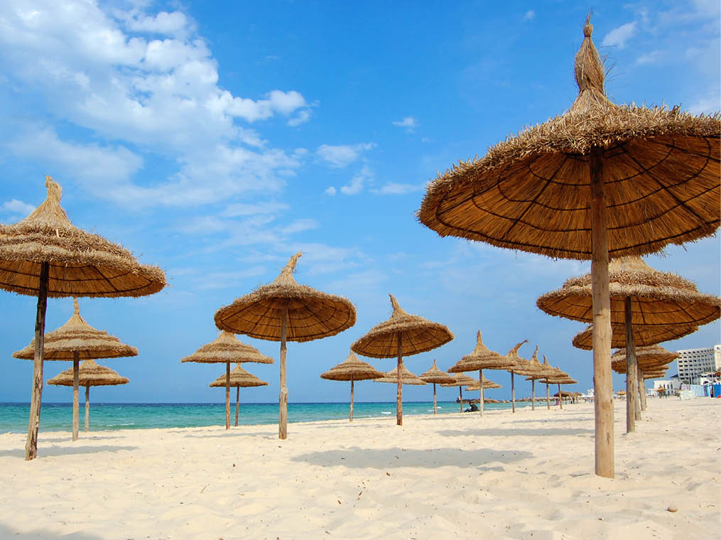 Beach in the city of Suss  Africa, tunis 