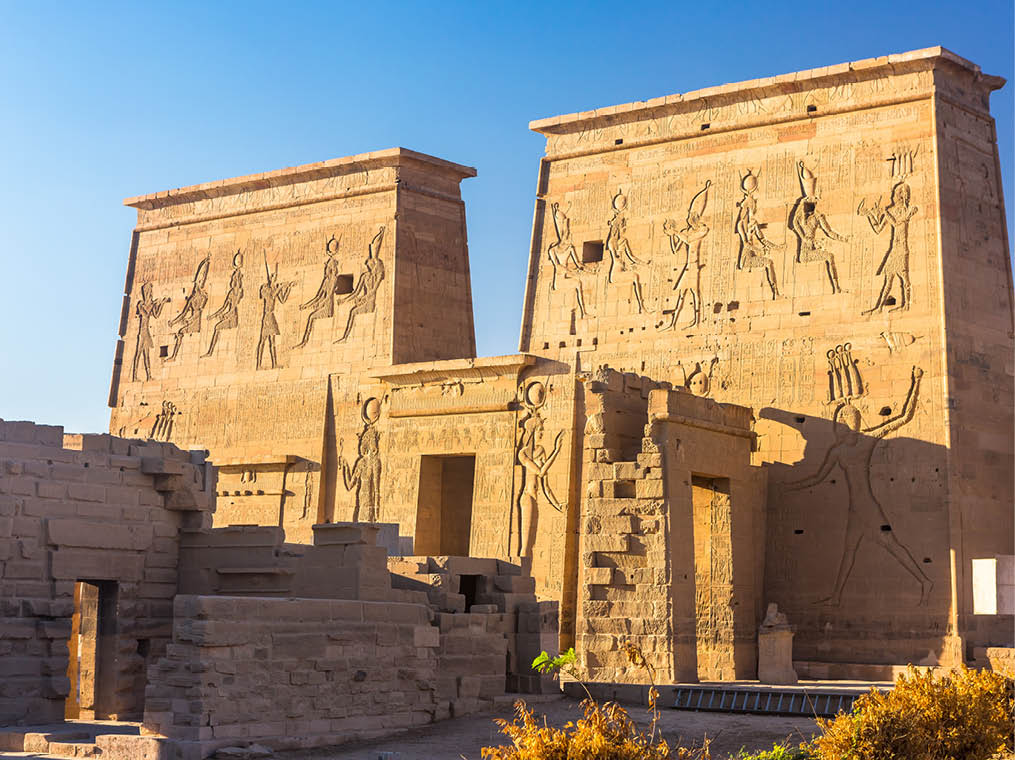 Philae temple in aswan on the Nile in Egypt, Africa