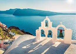 Incredible morning view of Santorini island  Picturesque spring scene of the  famous Greek resort - Fira, Greece, Europe  Traveling concept background  Instagram filter toned  