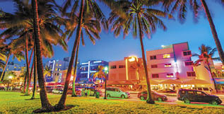 Miami Beach, Florida, USA on Ocean Drive 