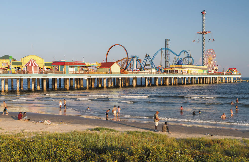 Galveston beach in Houston