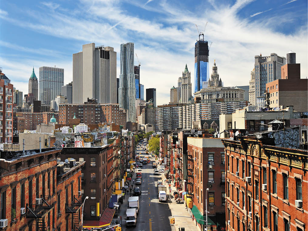 Lower Manhattan Cityscape in New York City 