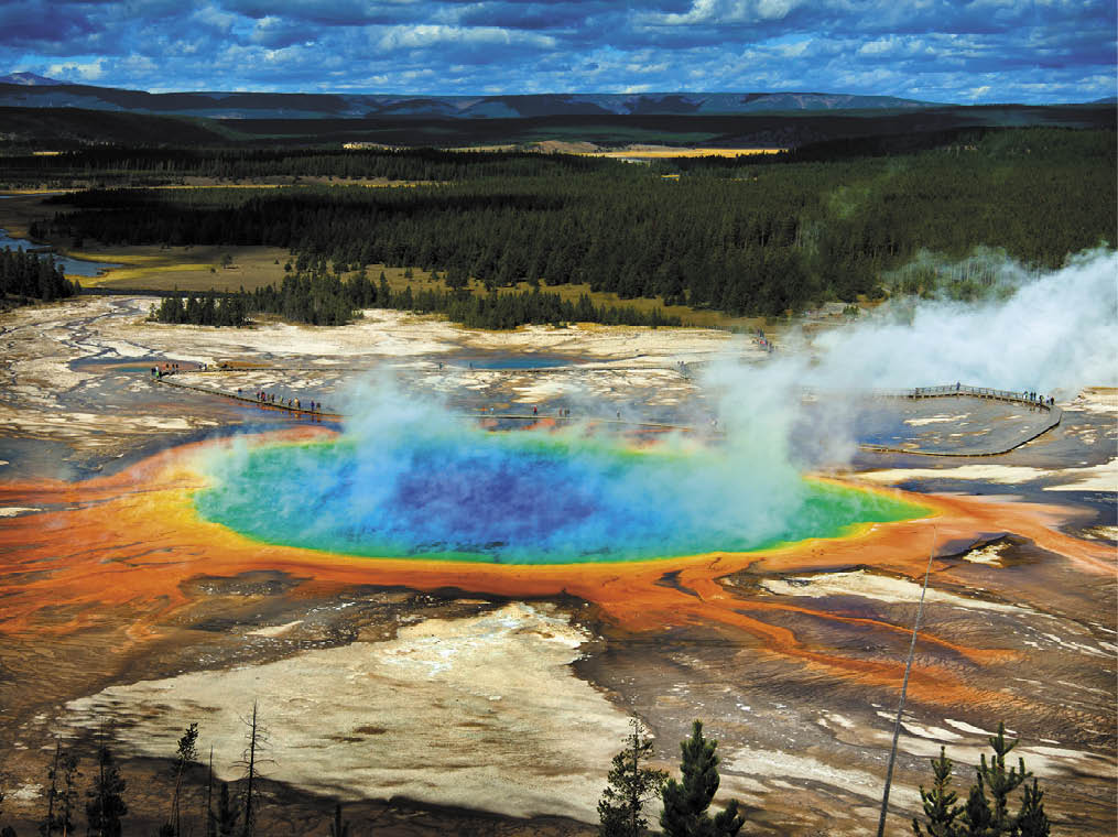 Grand Prismatic Pool at Yellowstone National Park Colors