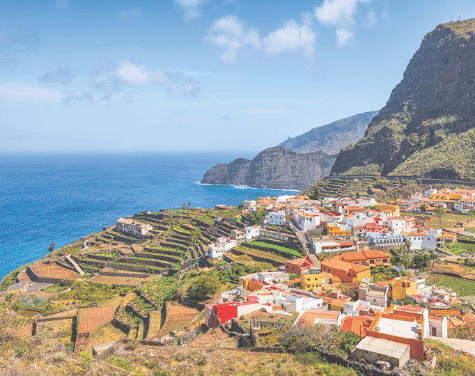 Agulo is located on the north coast of the island of La Gomera in the province of Santa Cruz de Tenerife of the Canary Islands. It is located 13 km northwest of the capital San Sebasti n de la Gomera.