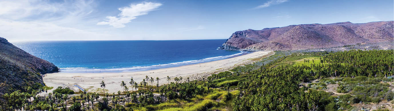 Scenics from the beaches of the sea of cortez, where the desert meets the sea, Baja California sur Mexico 