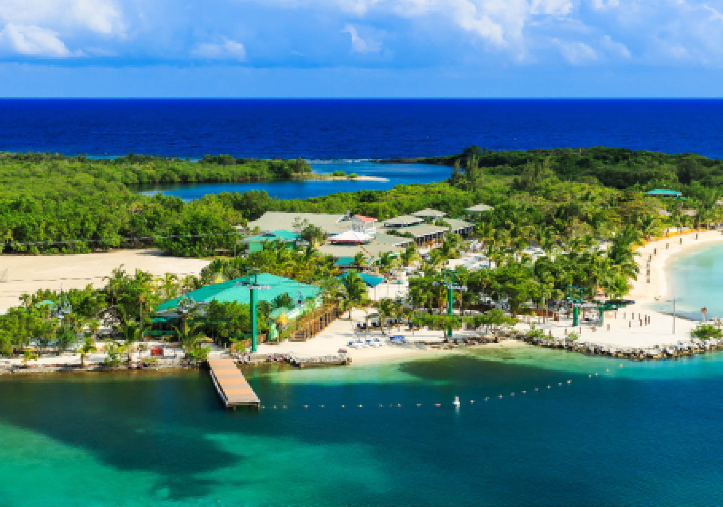 Panoramic view of the Roatan Island, Honduras