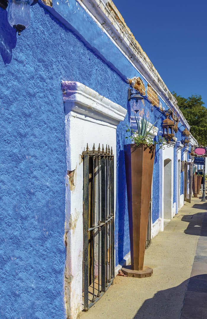 Colourful houses in San Jose del Cabo, Mexico.