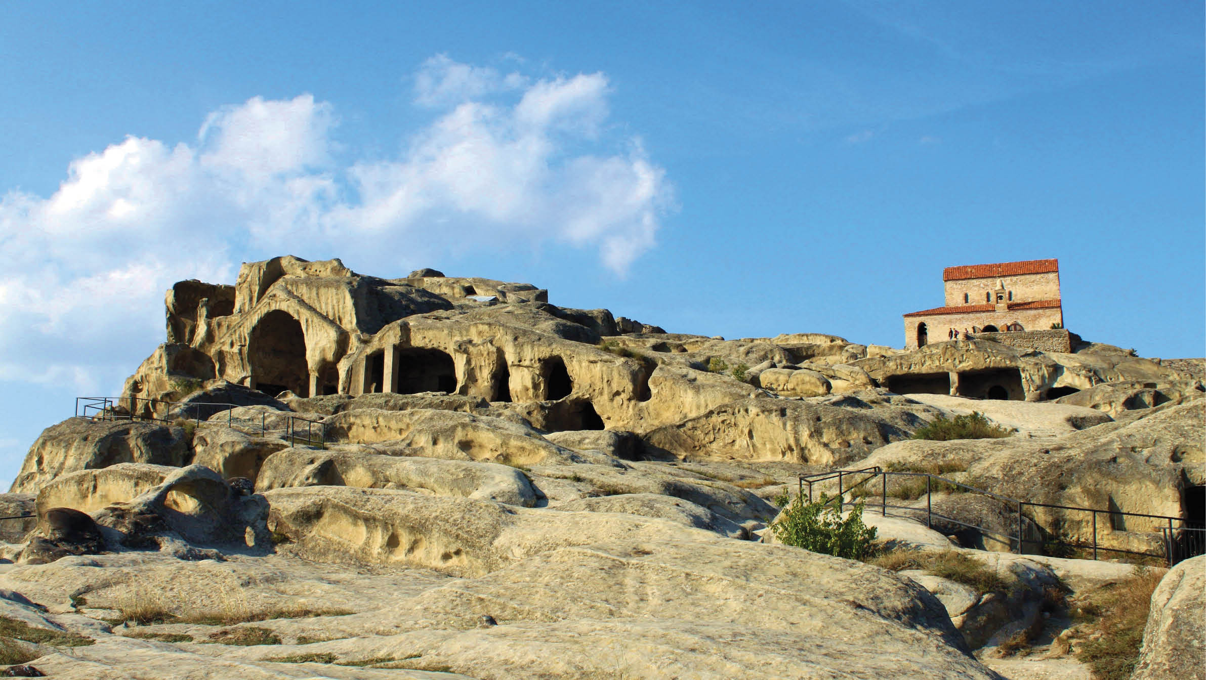 Ancient cave monastery of David Gareji carved into the rocks on the border of Georgia and Azerbaijan.