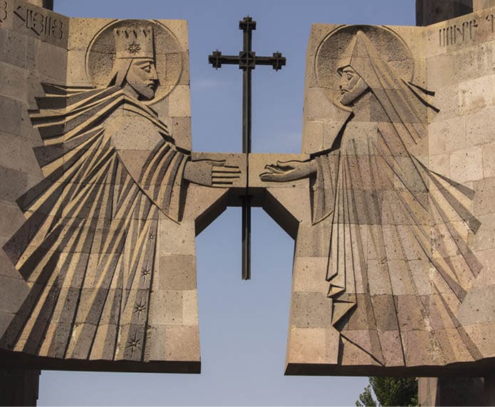 The religious complex of Echmiadzin, listed among the UNESCO World Heritage Sites, is the administrative and spiritual headquarters of the worldwide Armenian Apostolic Church.