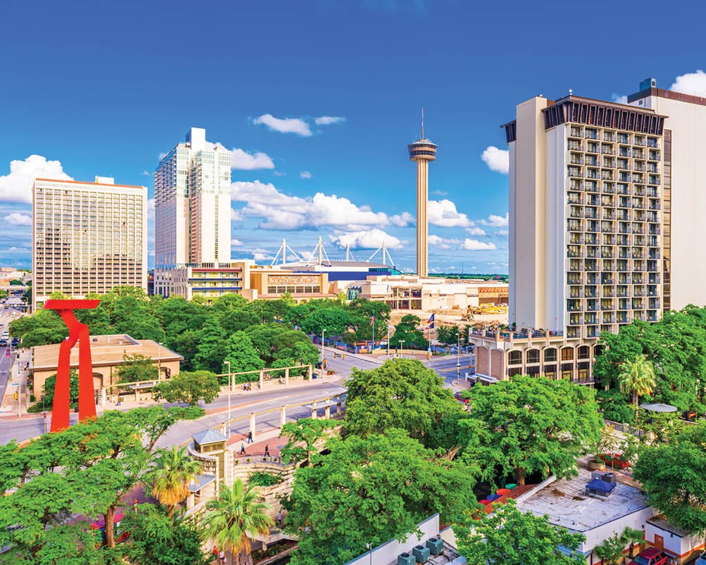 San Antonio, Texas, USA downtown cityscape.