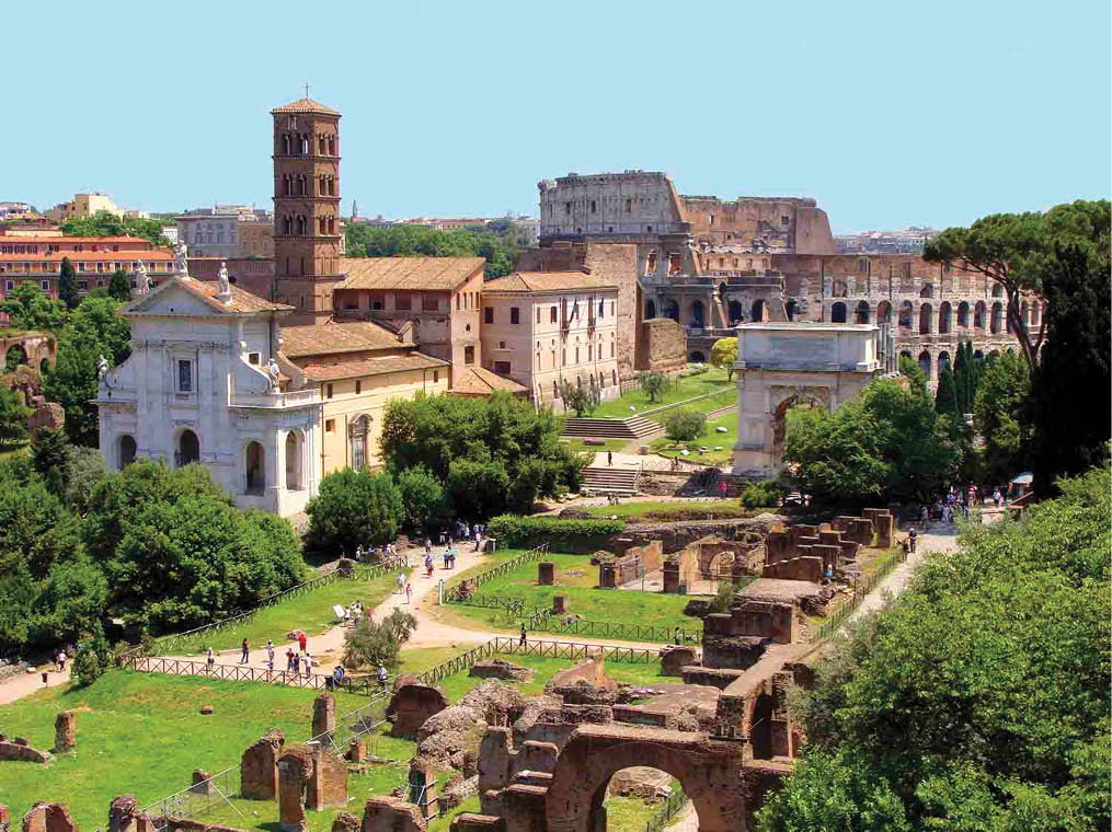 Panoramic view of the Roman Forum Shutterstock_60924358