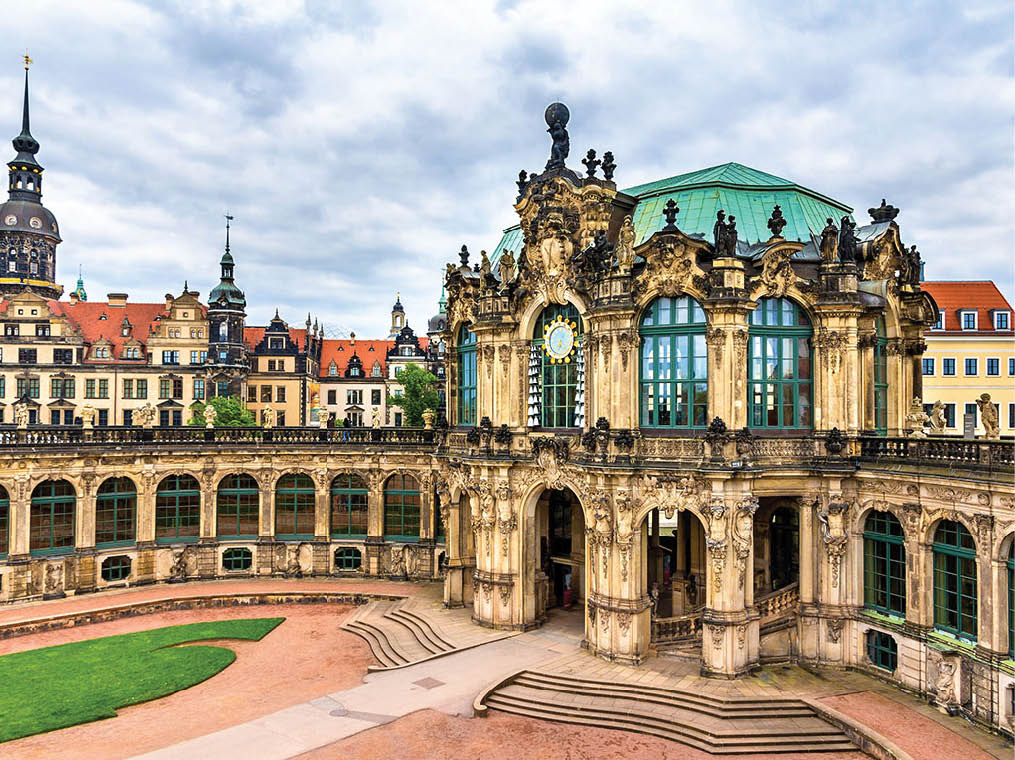 View of Zwinger Palace in Dresden - Saxony, Germany