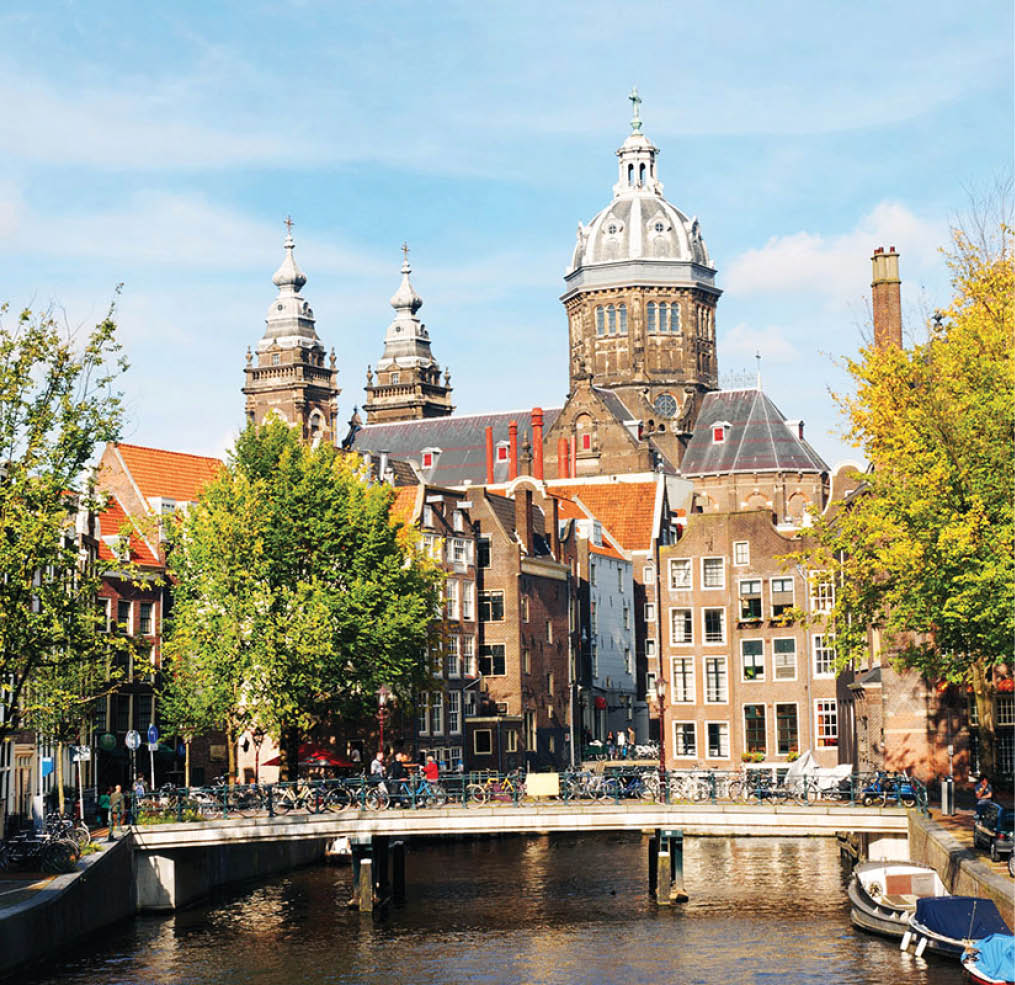 Urban landscape in Amsterdam, the Netherlands