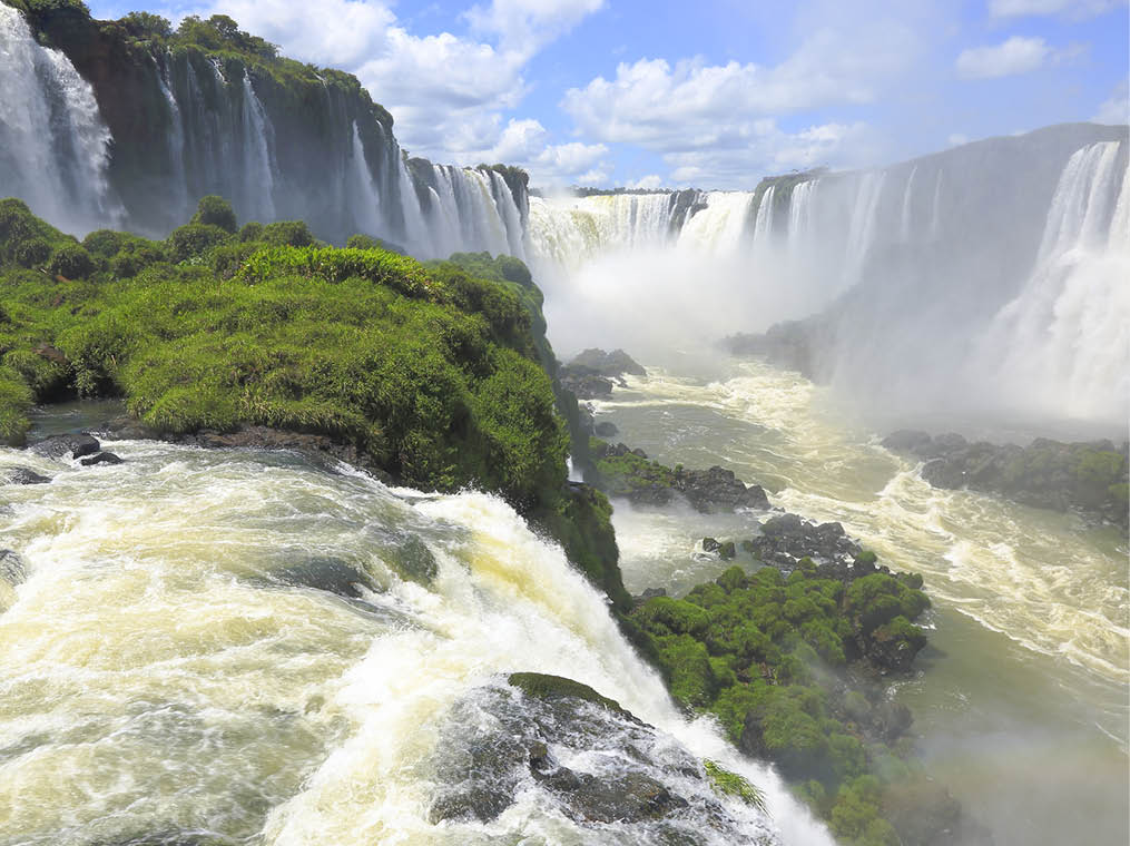 Image of 'Devil's Throat' of Iguacu Falls in all its splendor and fury, on the Brazilian side  Cataratas (Falls in portuguese) National Park, Foz do Iguacu - Brazil 