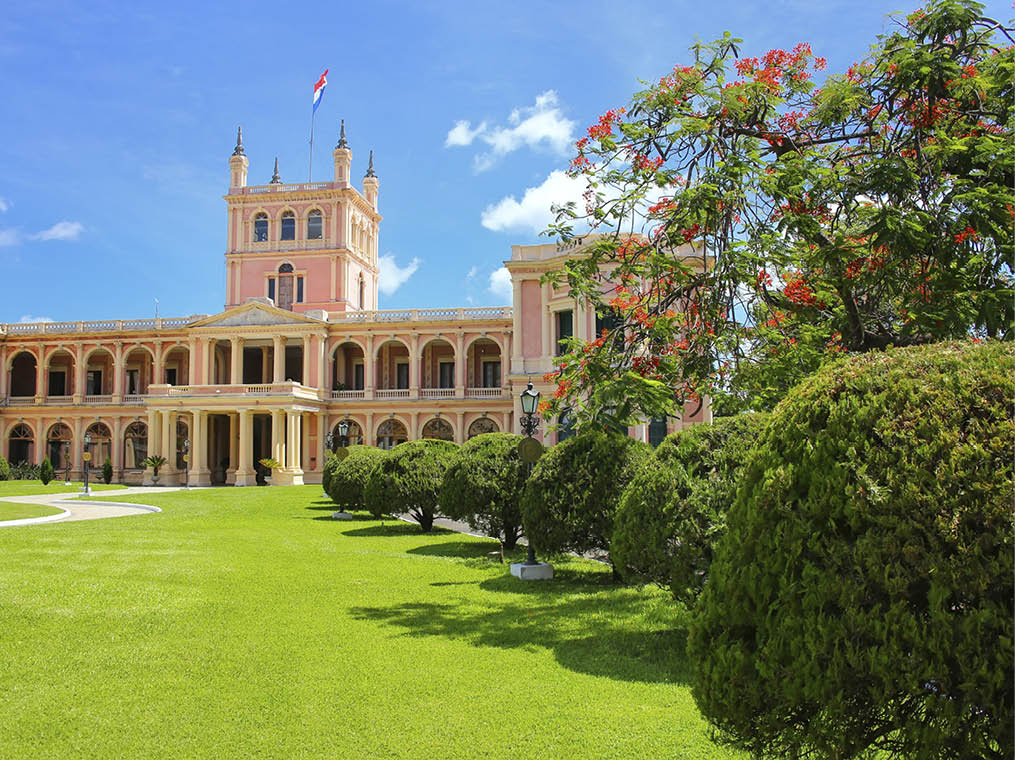 Presidential Palace in Asuncion, Paraguay  It serves as a workplace for the President and the government of Paraguay 