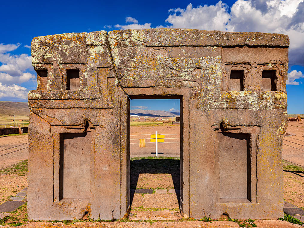 Bolivia  Tiwanaku (or Tiahuanaco) - Pre-Columbian ancient and sacred site on a list of the UNESCO World Heritage Site  Gate of the Sun