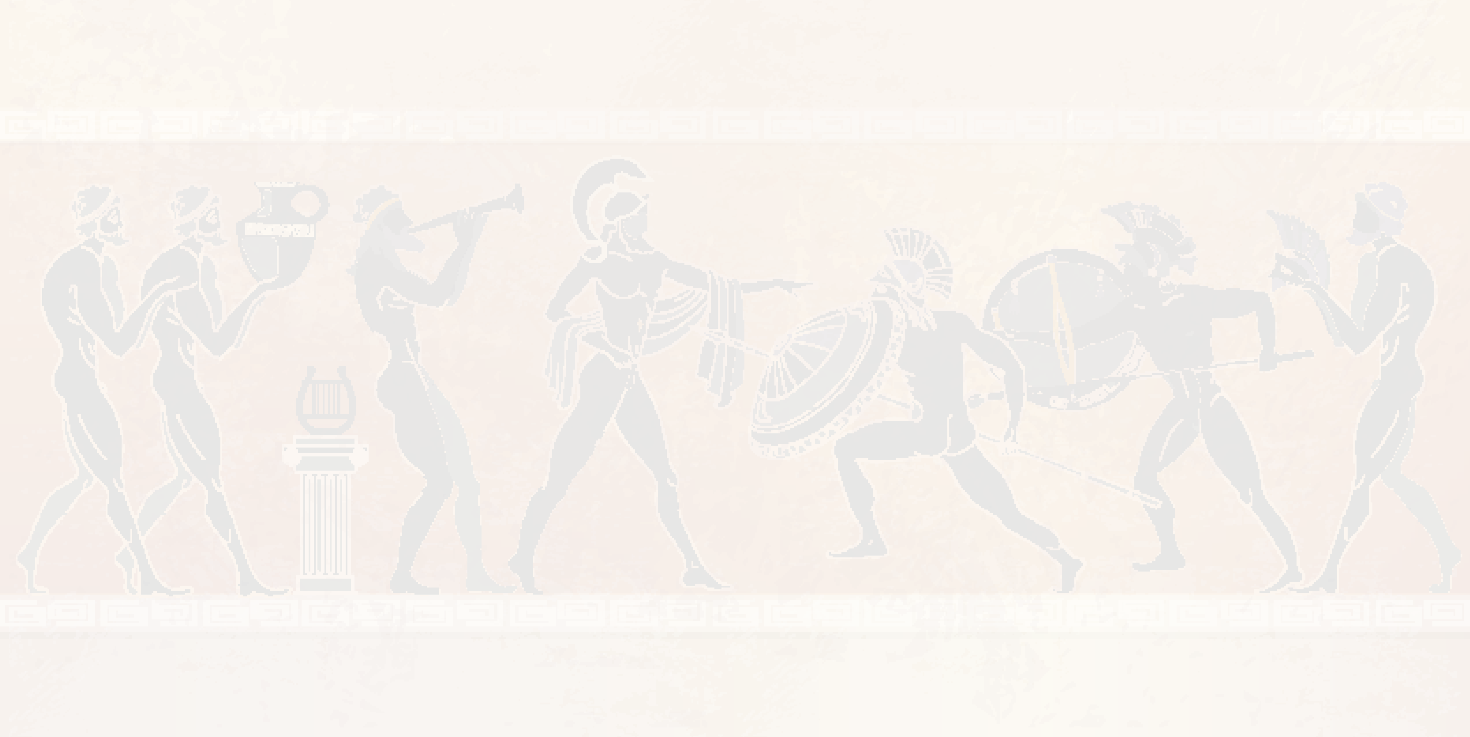 Ancient Greece scene  Black figure pottery  Ancient Greek mythology  Ancient warriors Sparta people, gods of an Olympus  Classical style