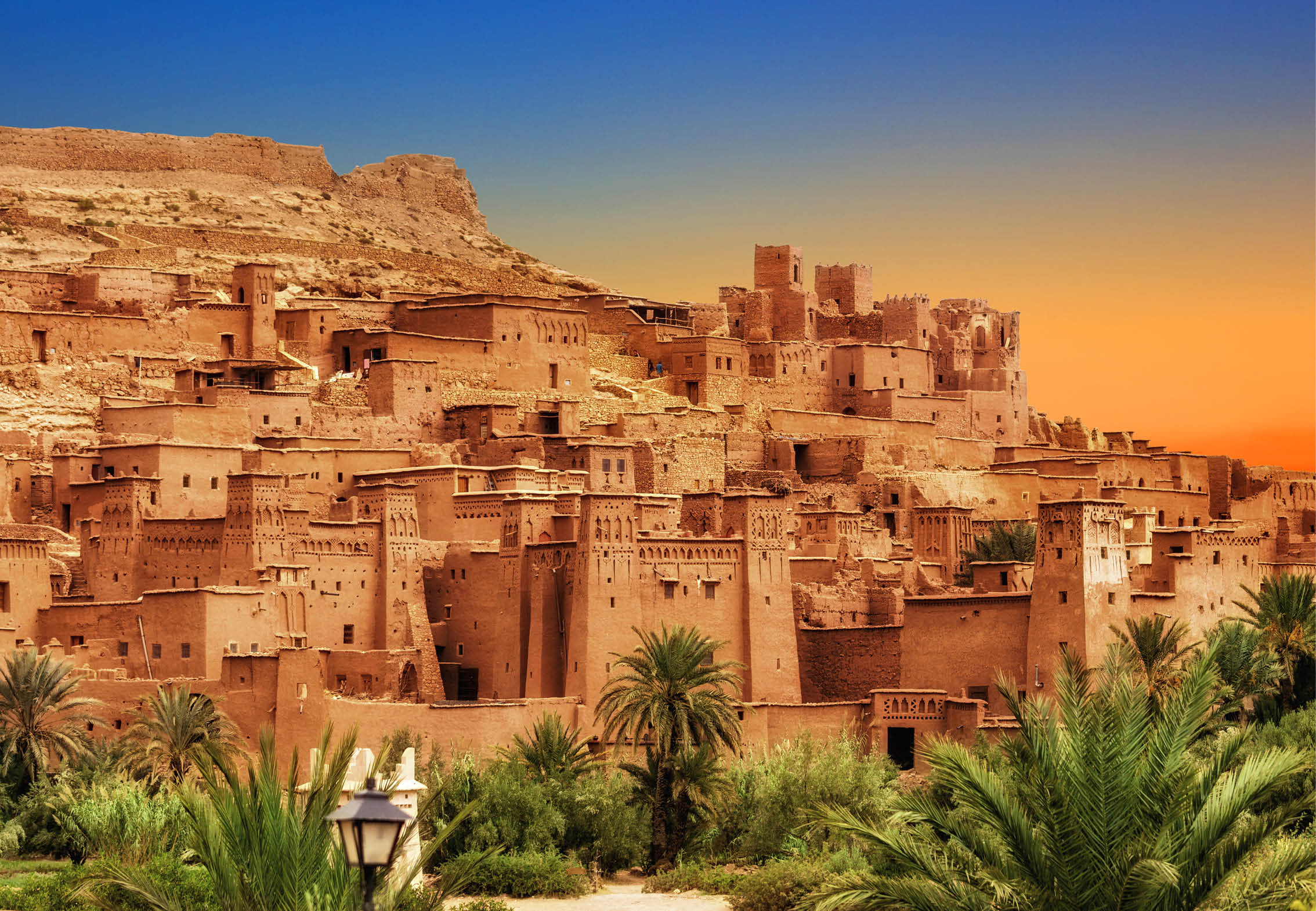 Kasbah Ait Ben Haddou in the Atlas Mountains of Morocco  UNESCO World Heritage Site since 1987  Several films have been shot there