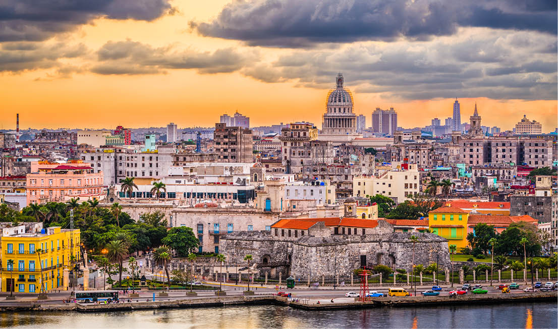 Havana, Cuba downtown skyline 