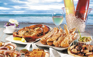 Seafood restaurant to the sea