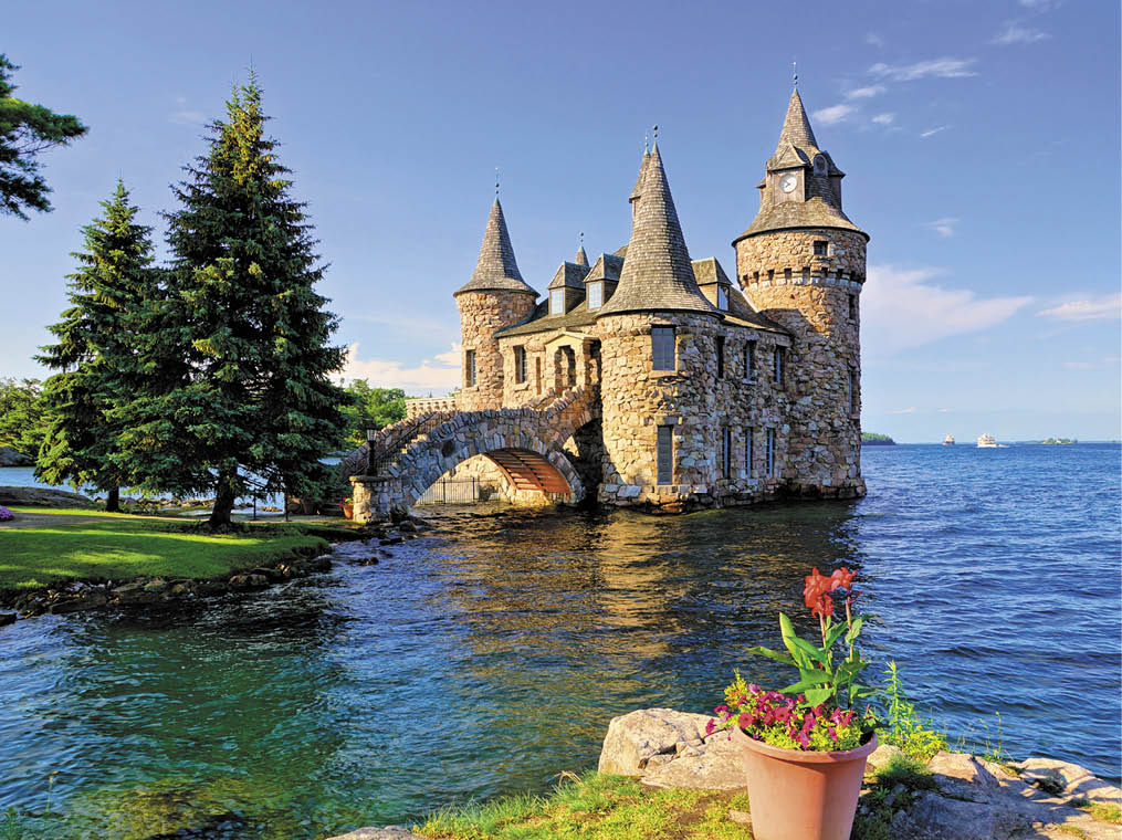Castle on Heart Island, one of the Thousand Islands, New York state, USA