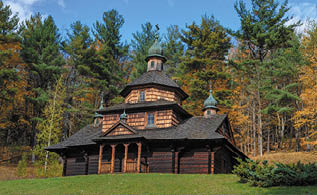 The old wooden Ukrainian church- catskill new york state USA