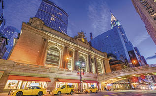 New York, New York, USA at Grand Central Terminal in Midtown Manhattan in the morning 