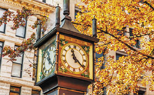 Steam Clock in Gastown District, Vancouver, BC British Columbia, Canada